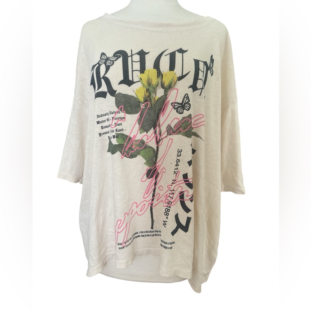 RVCA White Graphic Long Sleeve Tee